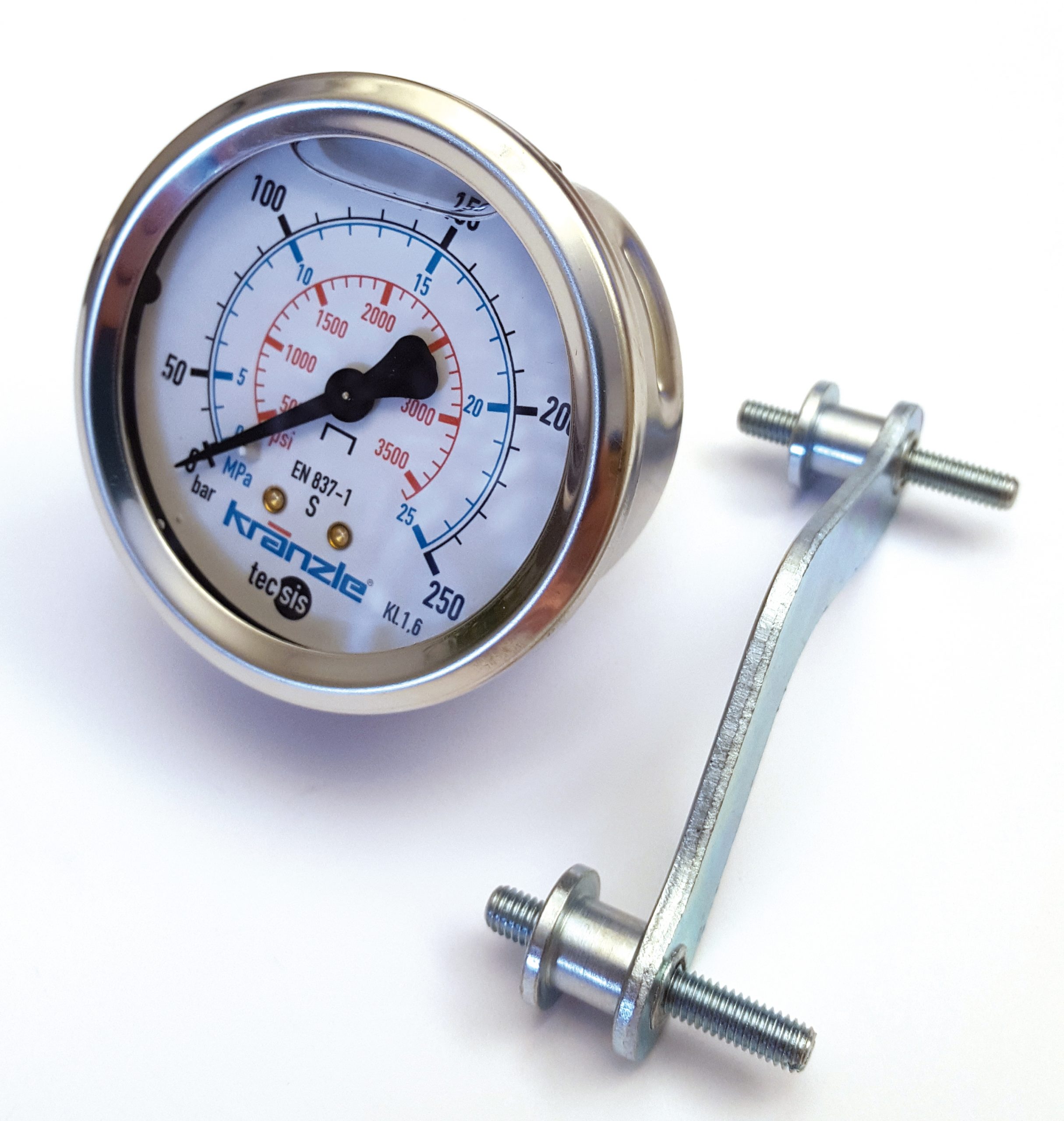 Manometer 1/4" 250bar 63mm Bak
