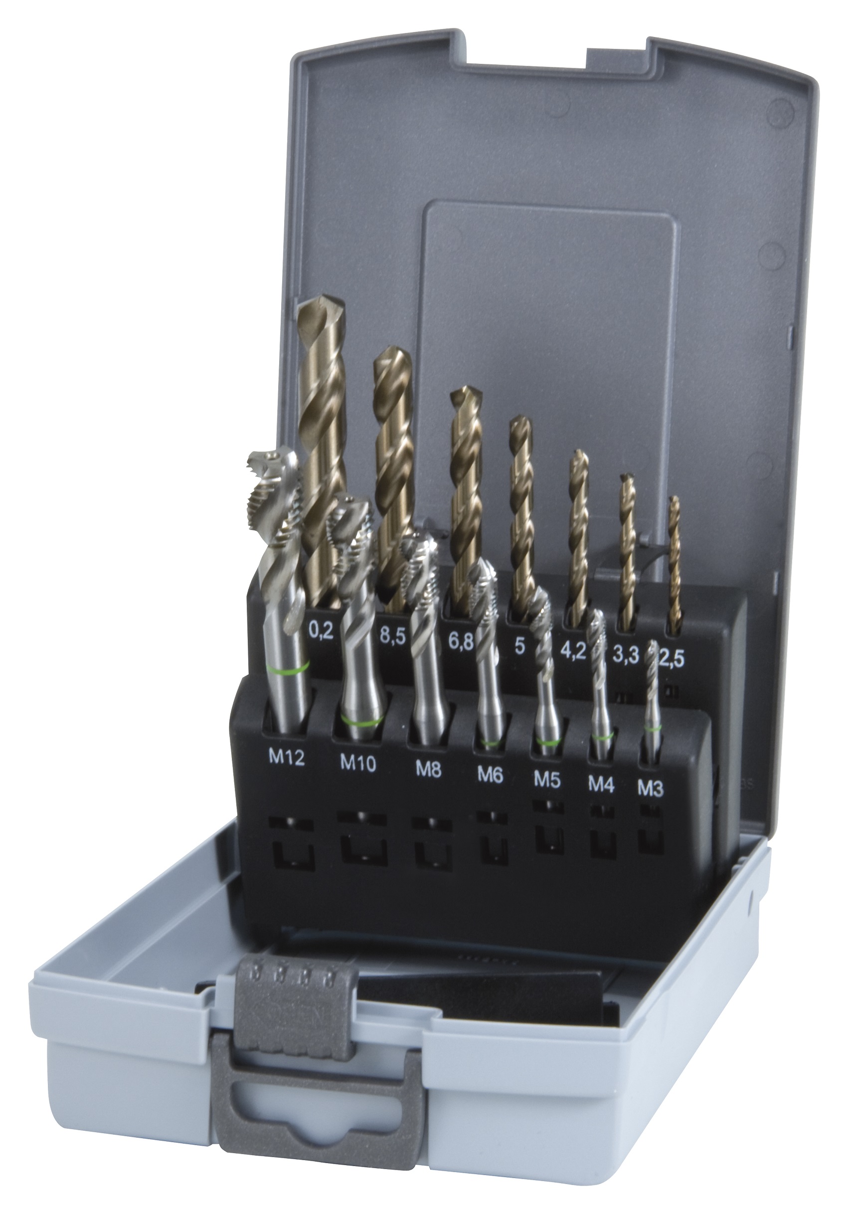 Ruko Maskintappsats M3-m12 Inkl Borr 14delar