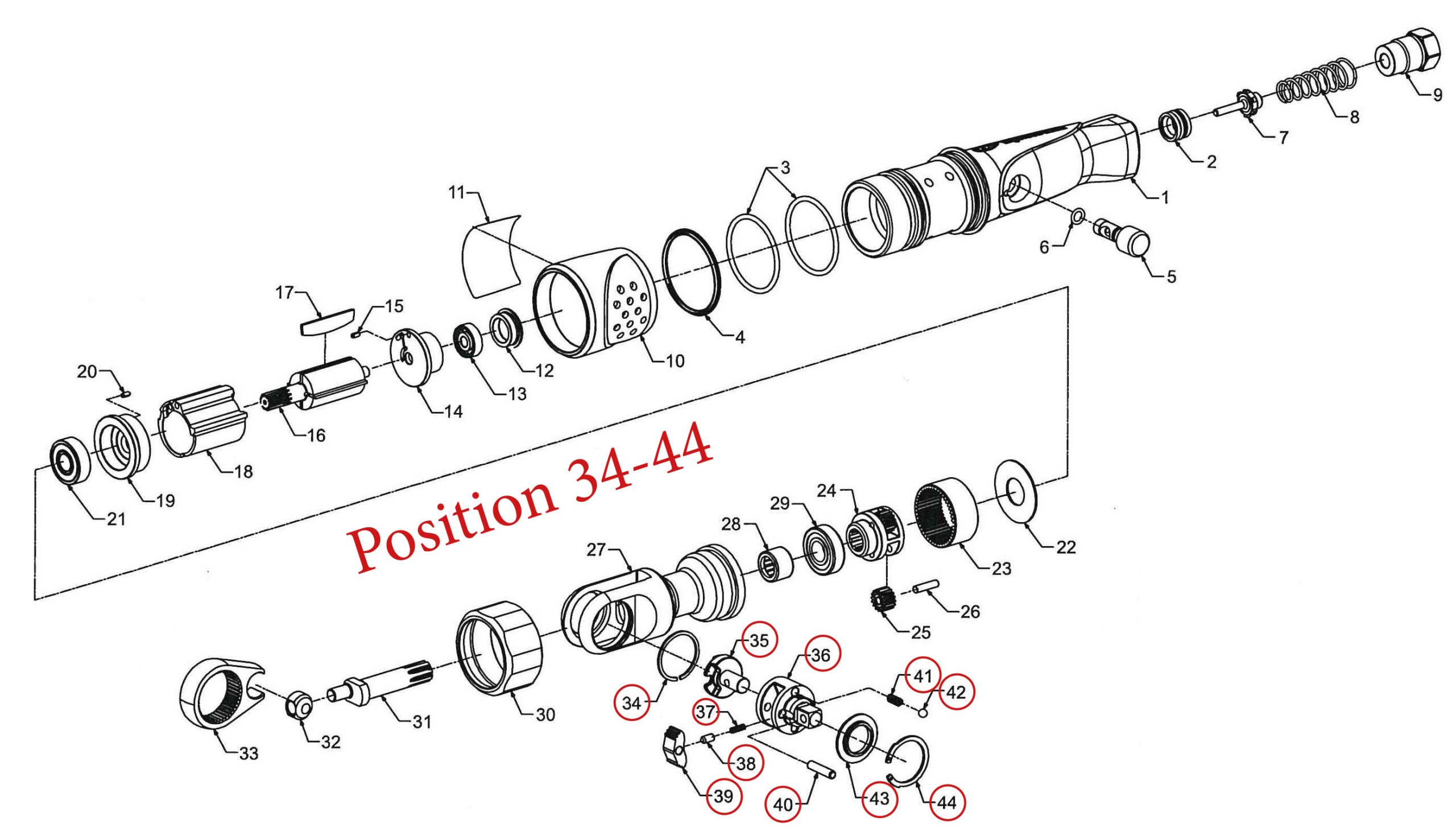 Spärrhuvud Kit 1099xpa-trk1