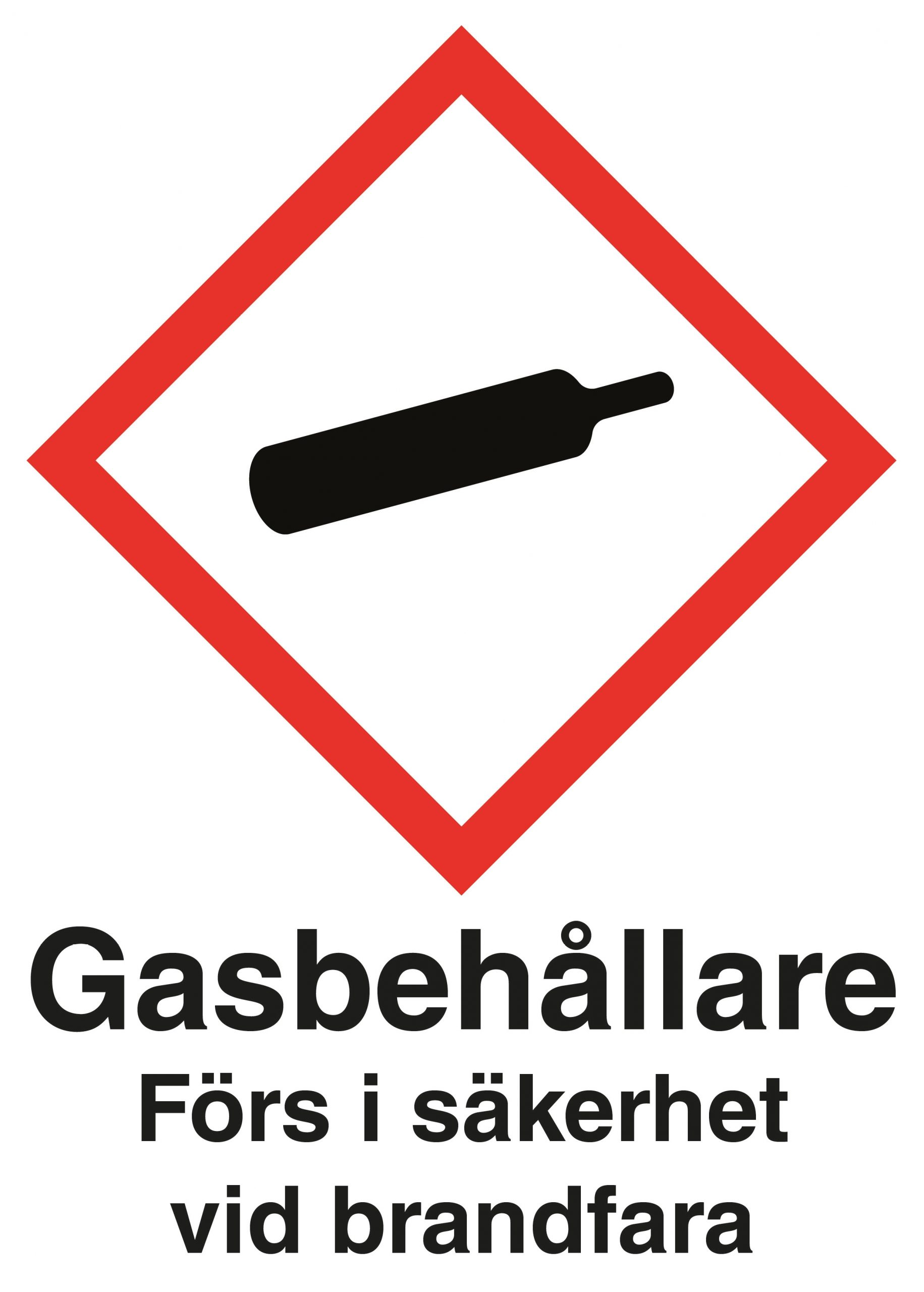 Gasskylt Självhäftande A5
