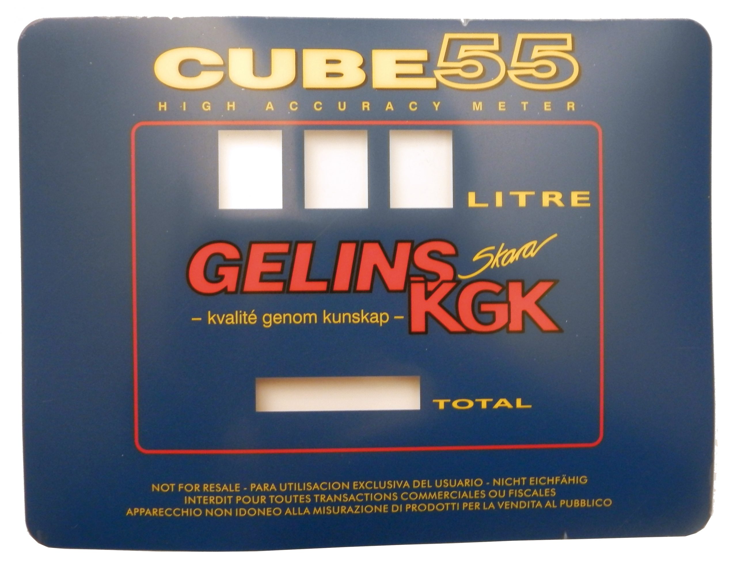 Dekal Mätare Cube 55 Gelins
