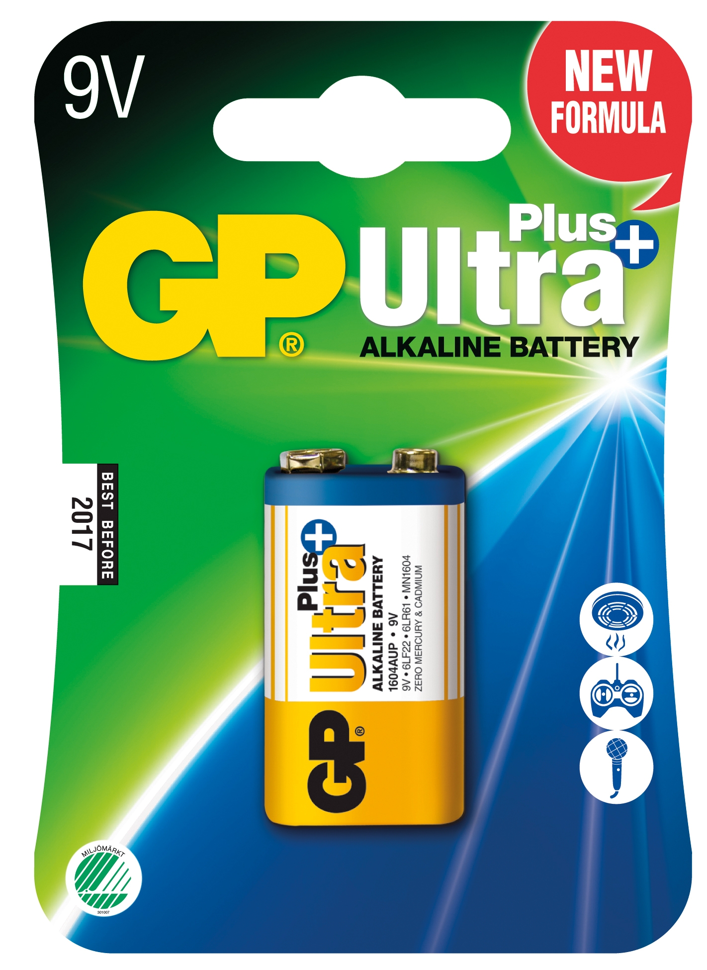 Batteri Gp 9v/1-pack Blister