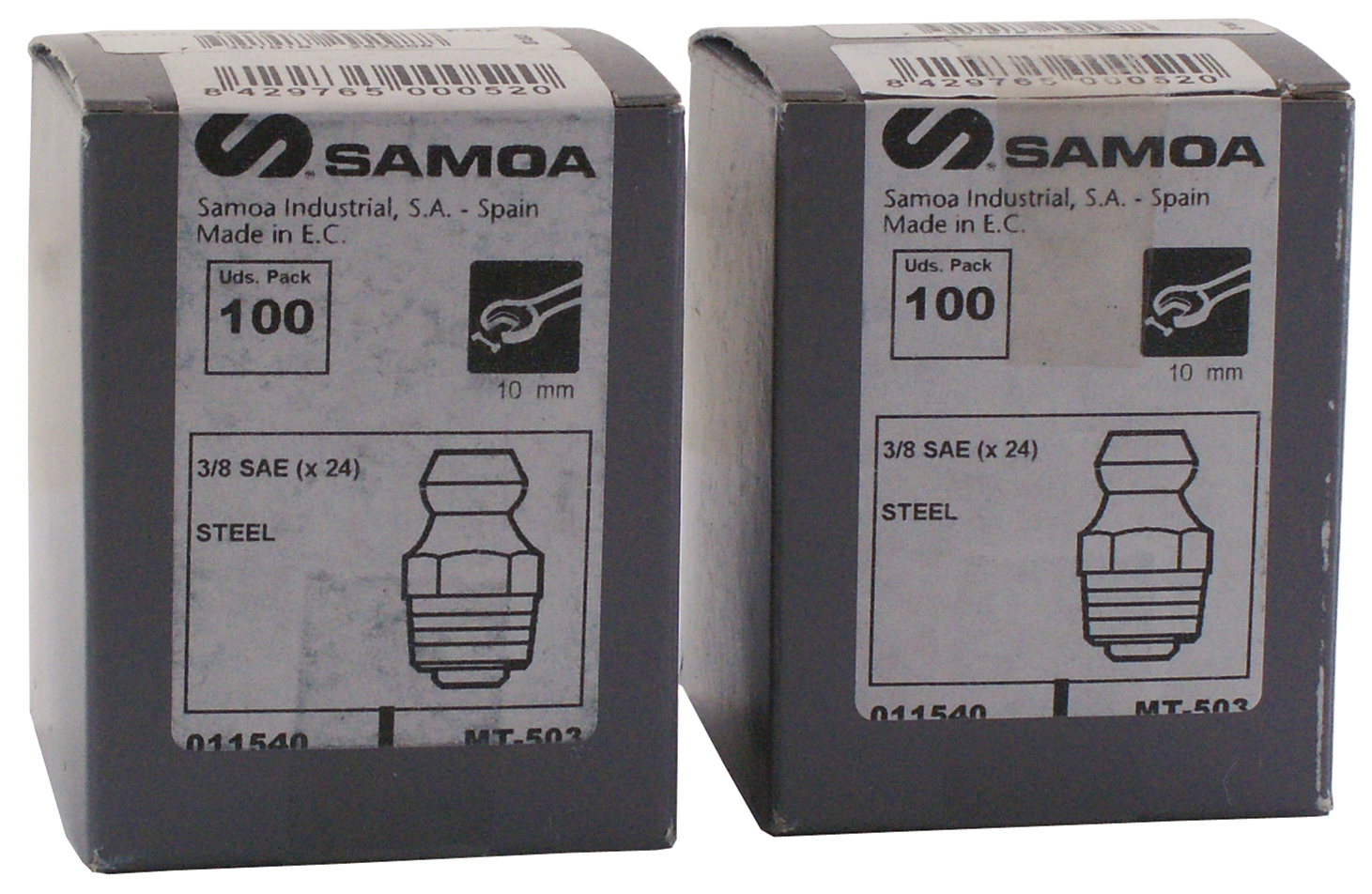 Smörjnippel 3/8" Sae Rak/100st