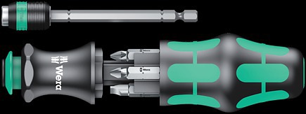 Wera Kraftform Kompakt 20 A Combi-driver With Magazine 889/4 R 1 X 1/4"x100;851/1 Z Ph 1 X Ph 1x25;