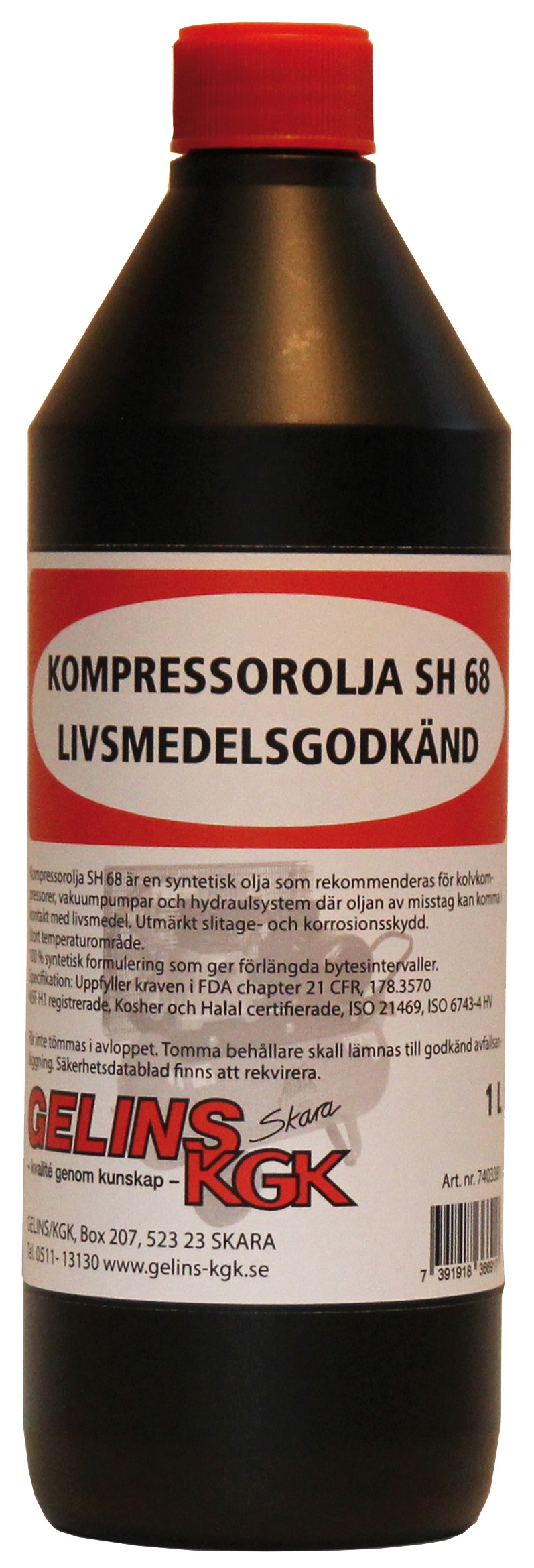 Kompressorolja 68 Livsmedel 1l