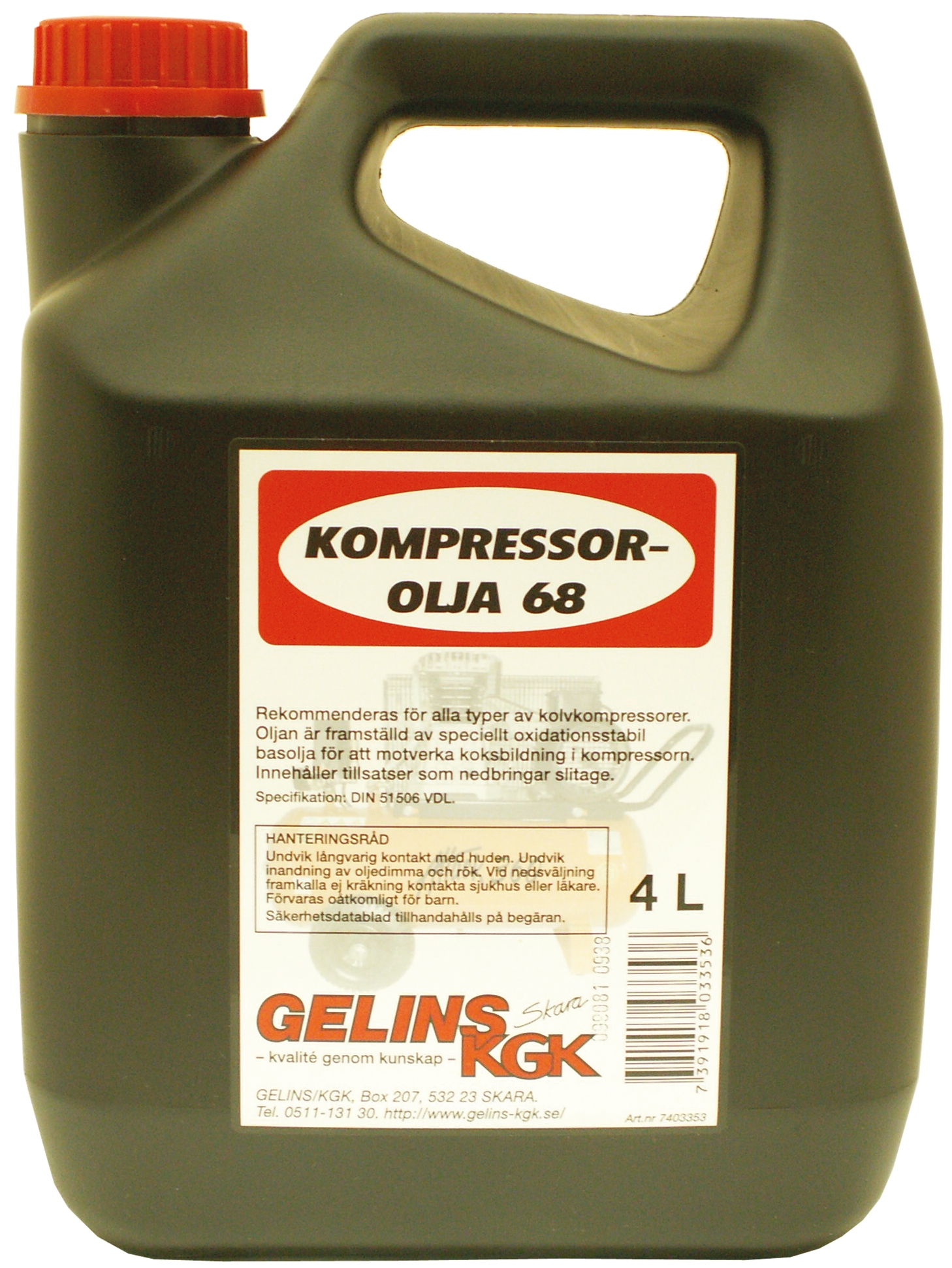 Kompressorolja 68 4 Liter