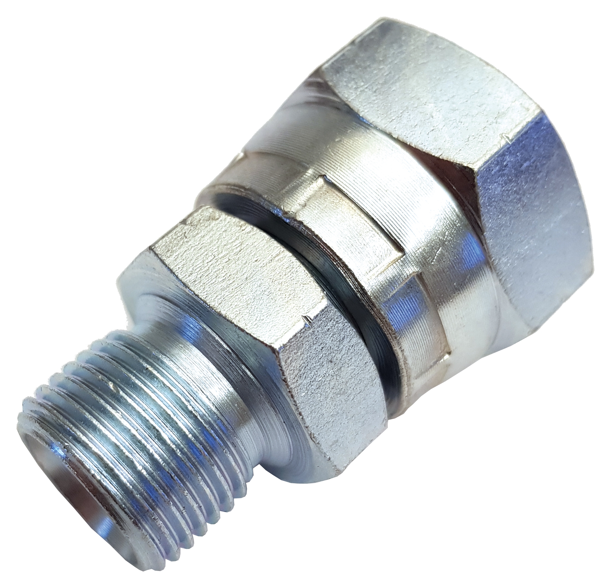 Sexkantnippel Stål 1/2"x3/8"iu