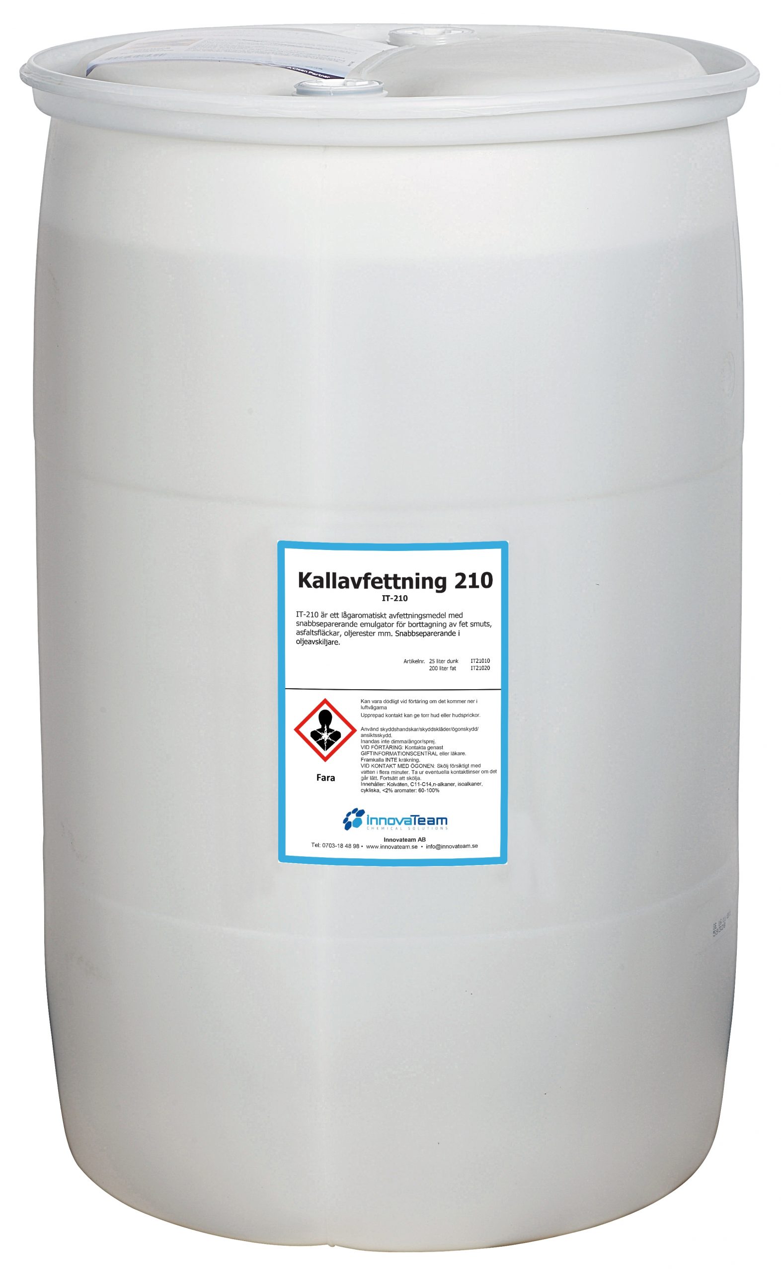 Kallavfettning 210 200l