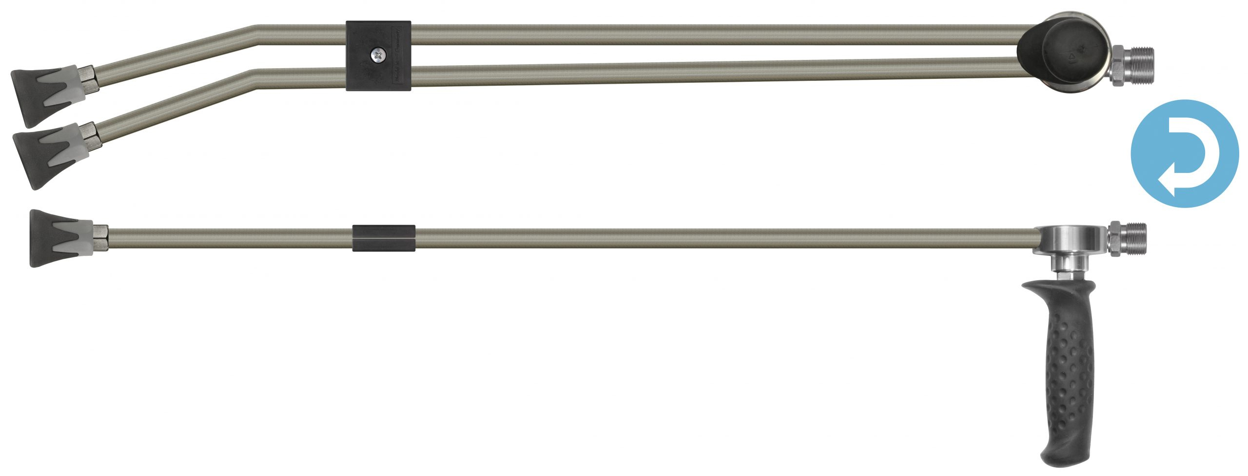 Dubbelt Spolrör Sidoventil Rf