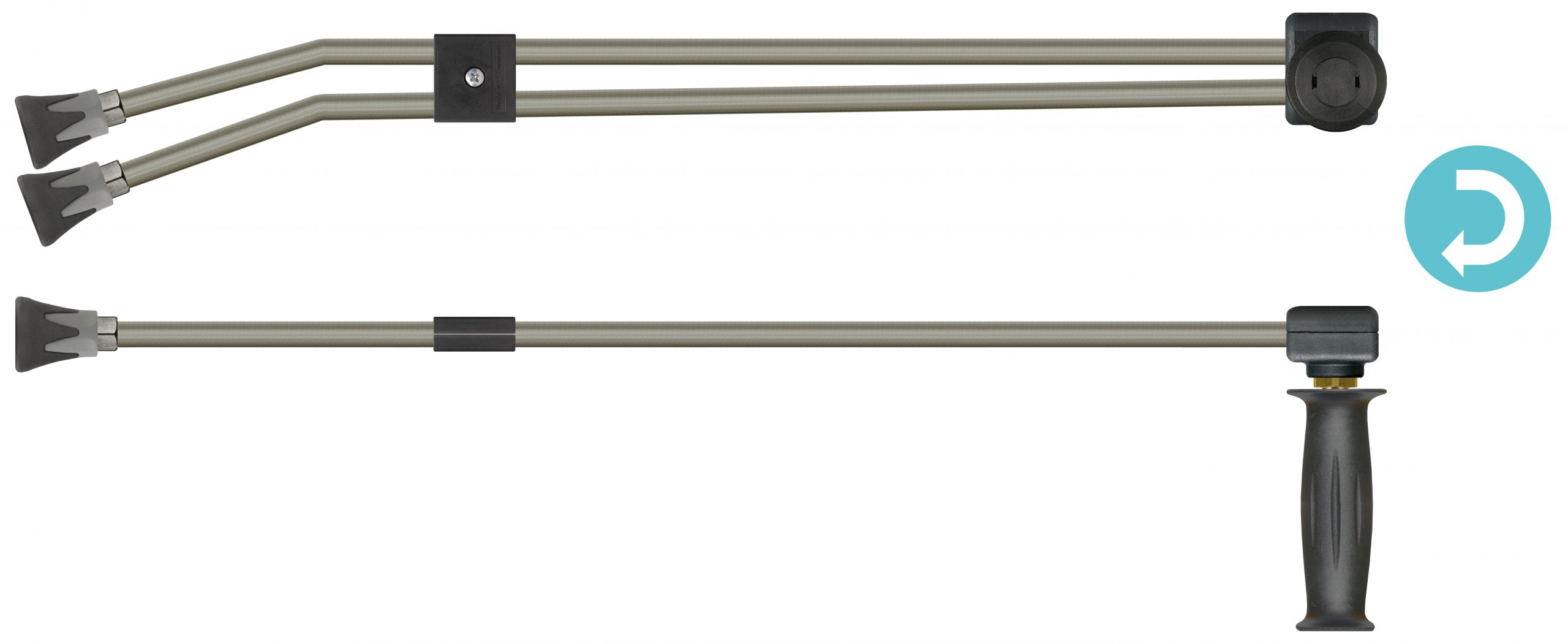 Dubbelt Spolrör Sidoventil