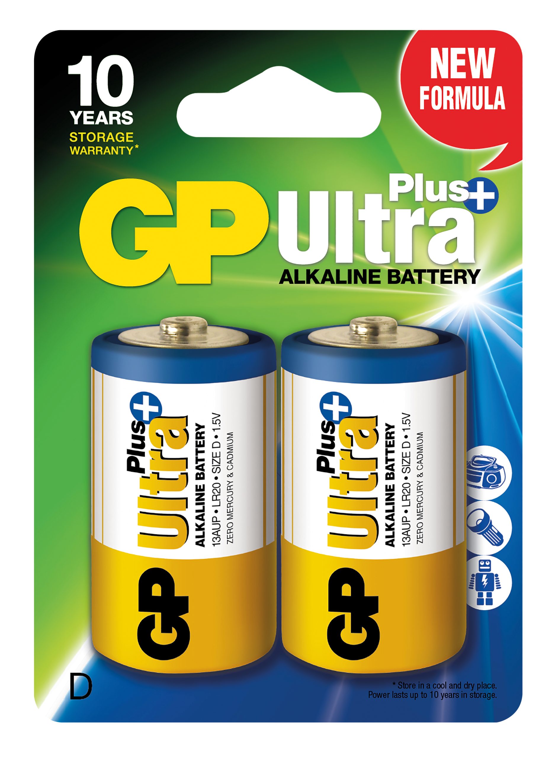 Batteri Gp D/2-pack Blister