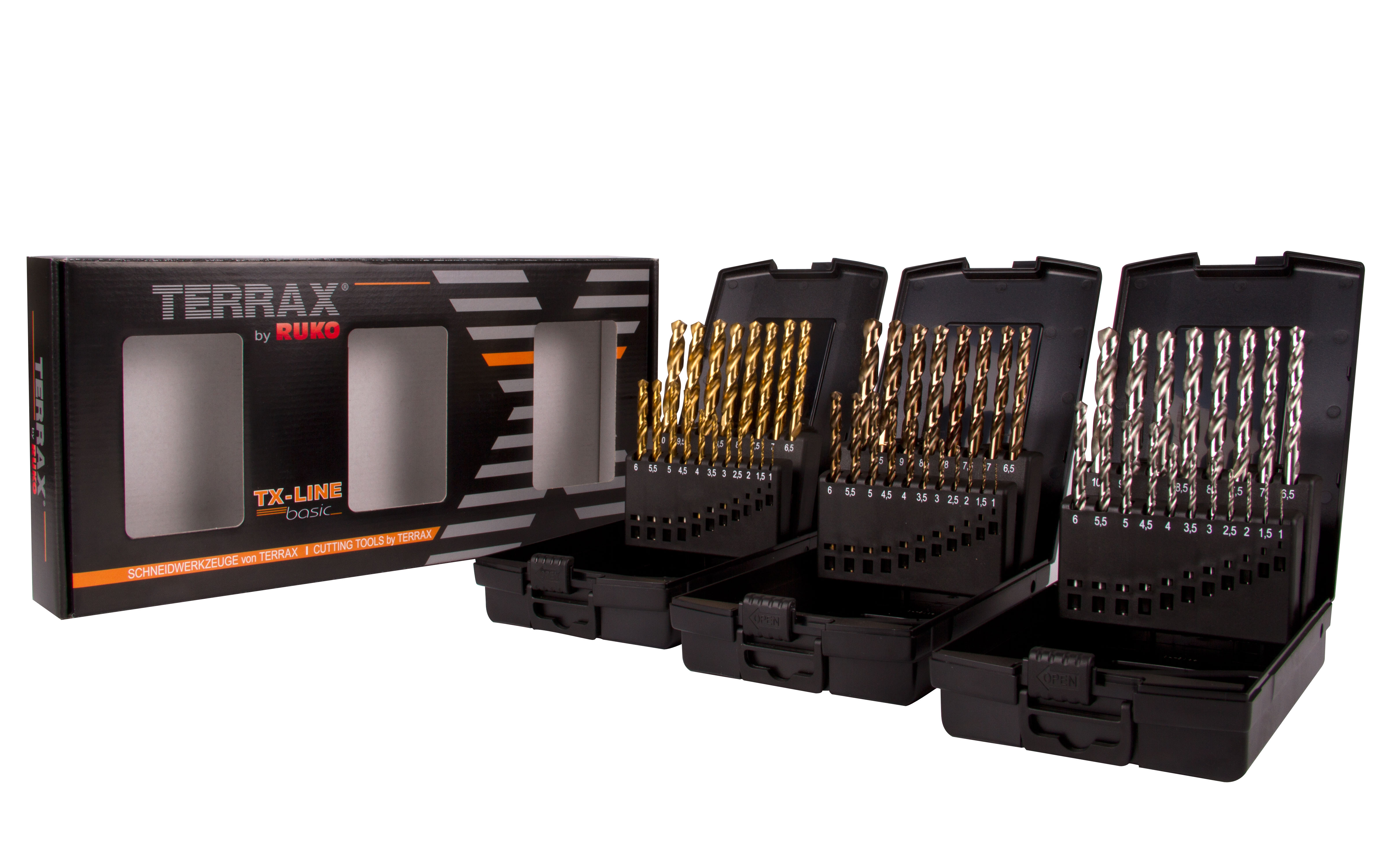 Ruko Terrax Borrkasetter 1-10mm Slip Hss/tin/co5