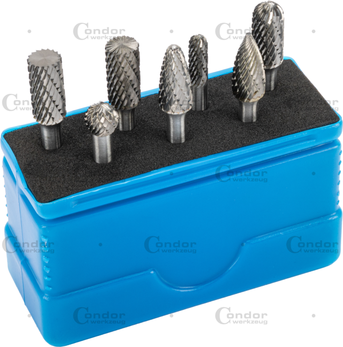 Roterande HM-Fräs Set, 7 del.