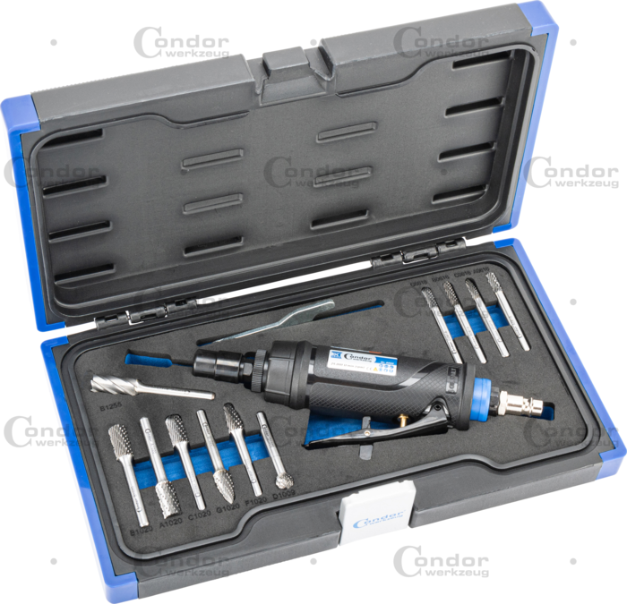 Pneumatisk slipmaskin, spindellåsning, 0,35 hk med roterande filar 12 del