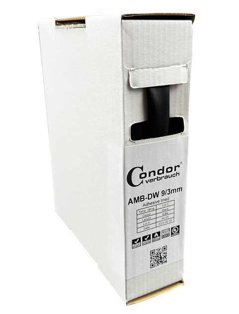 Tunnväggad krympslang med lim 