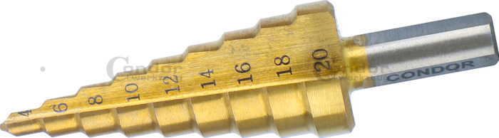 Stegborr HSS titanbelagd 