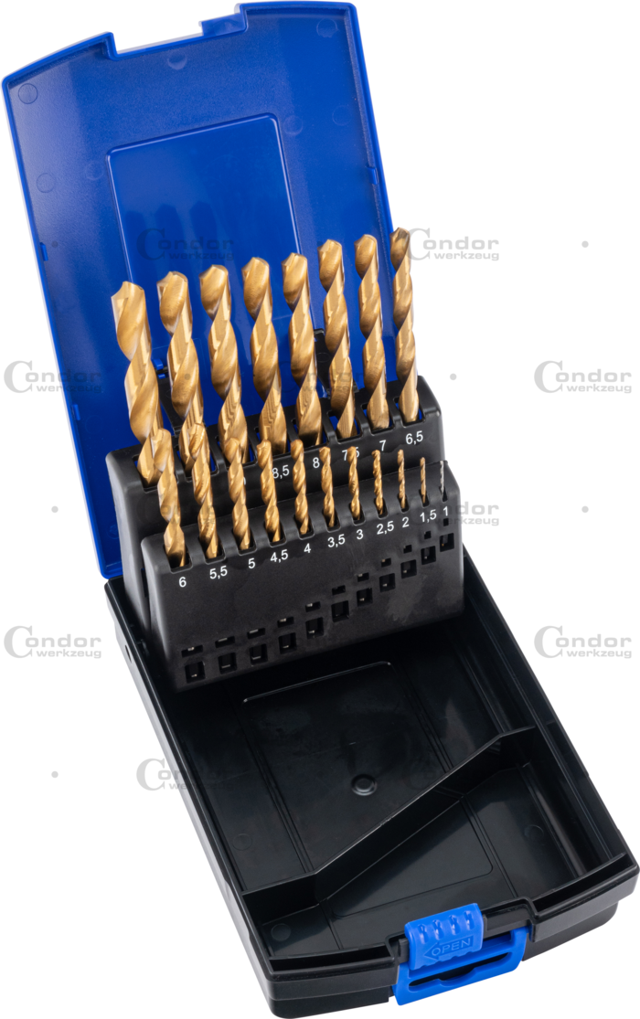 Spiralborr Set HSS titanbelagd