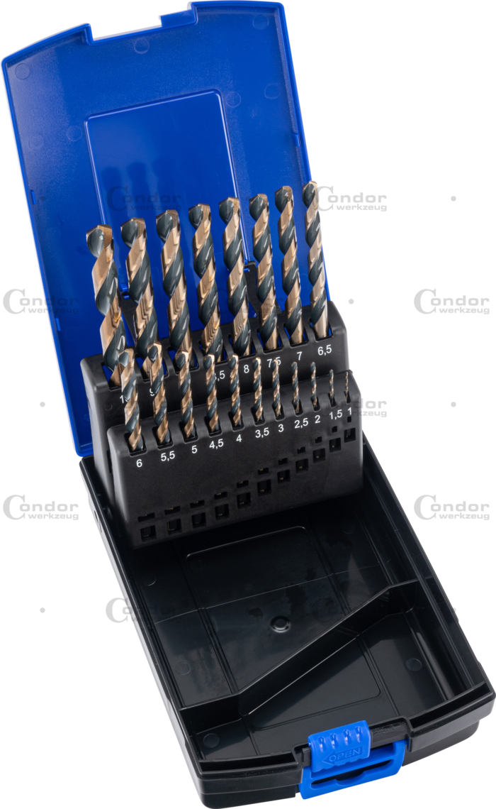 Spiralborr Set HSS-G svart oxid