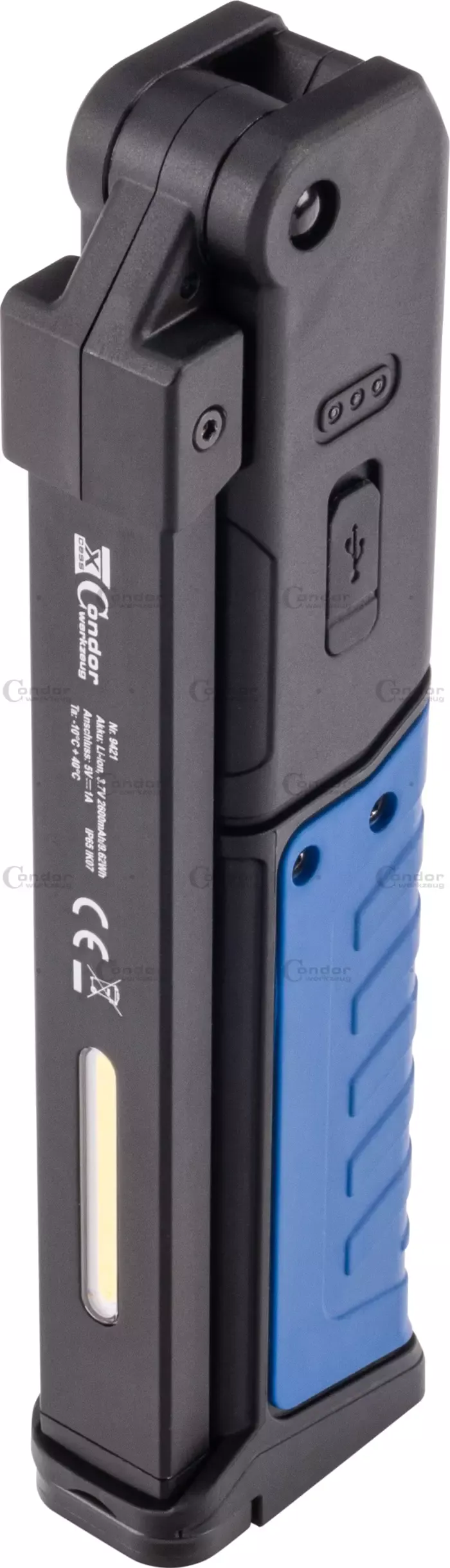 Batteridriven handlampa trådlös laddning COB-LED Slim Light 3-i-1