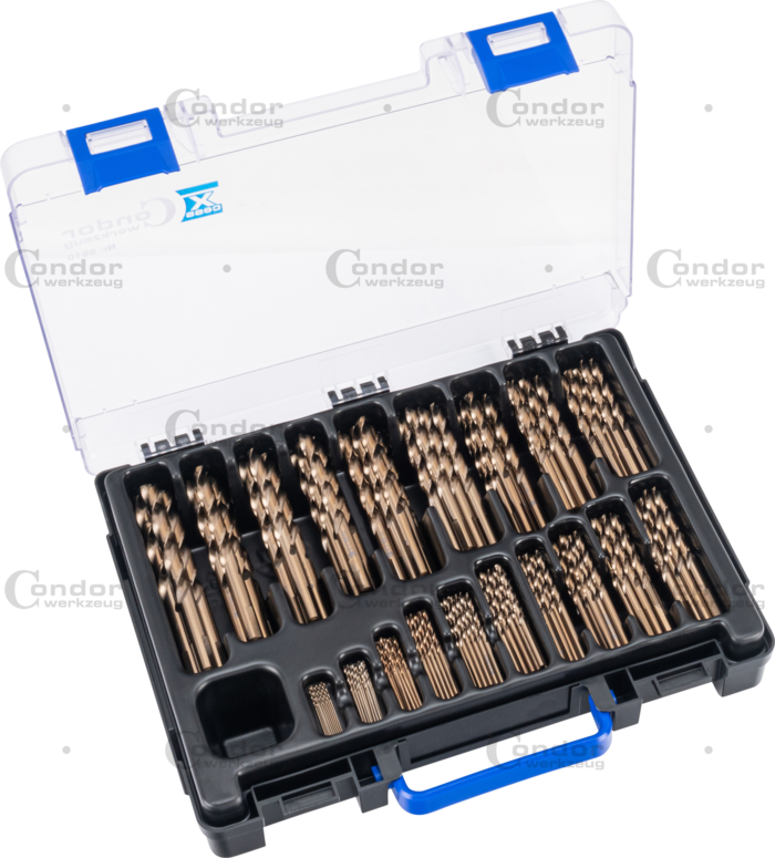 HSS Spiralborr Set, HSS-E Cobalt 5%, 170 delar., 1-10 mm