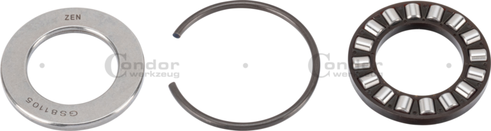 Nållager, förstärkt version med brickor, rund trådring