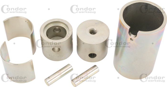 Halvmåne Set ø 84 mm, för byte av lastbils silentlager med tapp