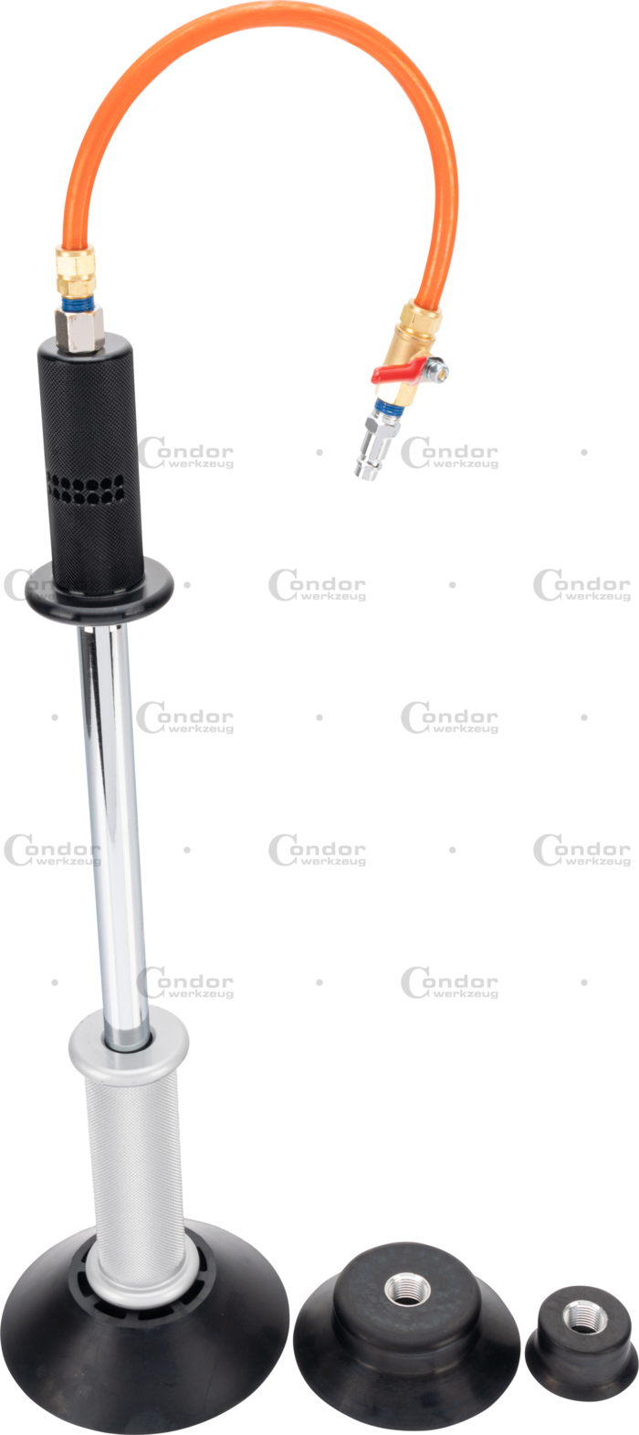 Trycklufts buckelutdragare, glidhammare 1.36 kg + 3 sugkoppar