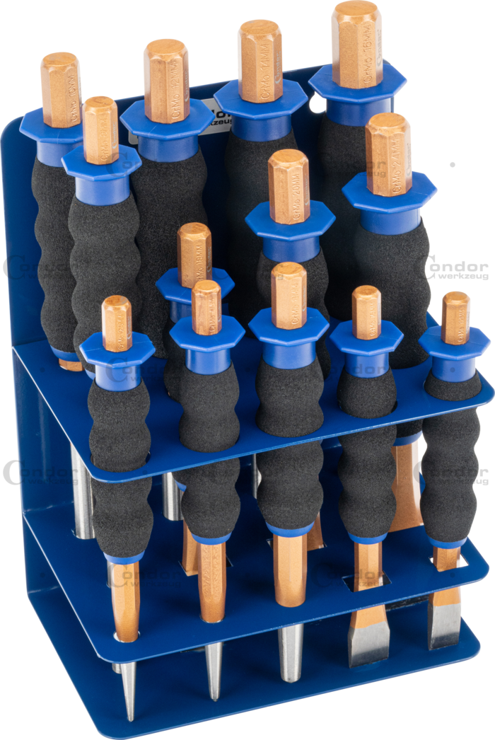 Drivdorn och Mejsel Set, mjukgrepp, 13 delar.