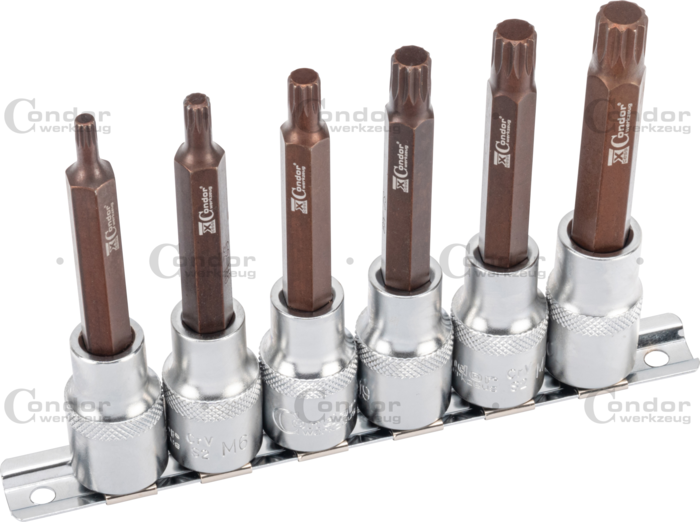 Hylsbit Set, xcess performance, 6 delar, 1/2", spline M5-12