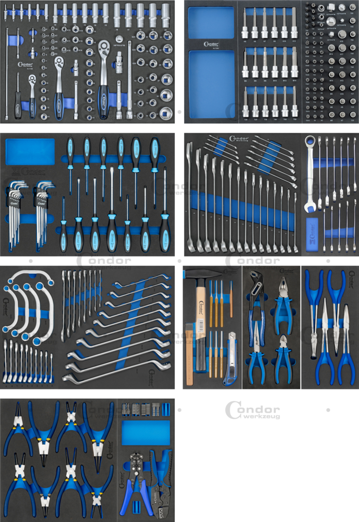 Verktygsvagn Nr. 7040, med 306 verktyg