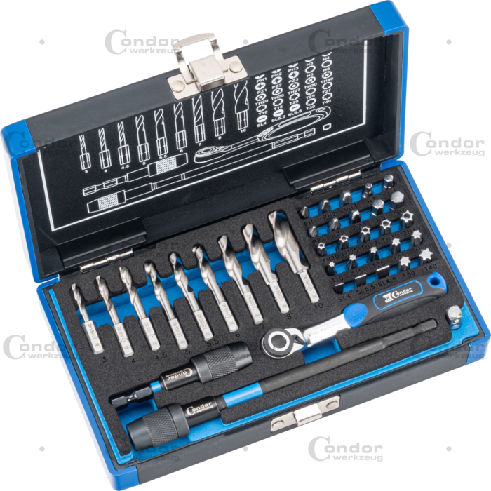 Kärnhålsborr- och gängbitssats, 1/4" sexkant, M4-12, 16 delar