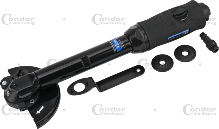 Pneumatisk vinkelslip, 1 HP motor, extra platt huvud