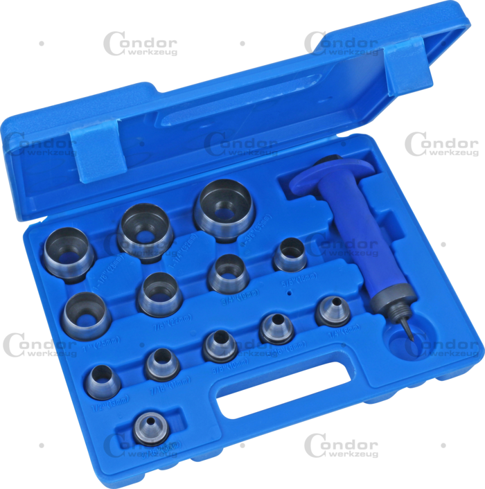 Hålstans Set, 14 delar., utbytbart huvud 5-35 mm