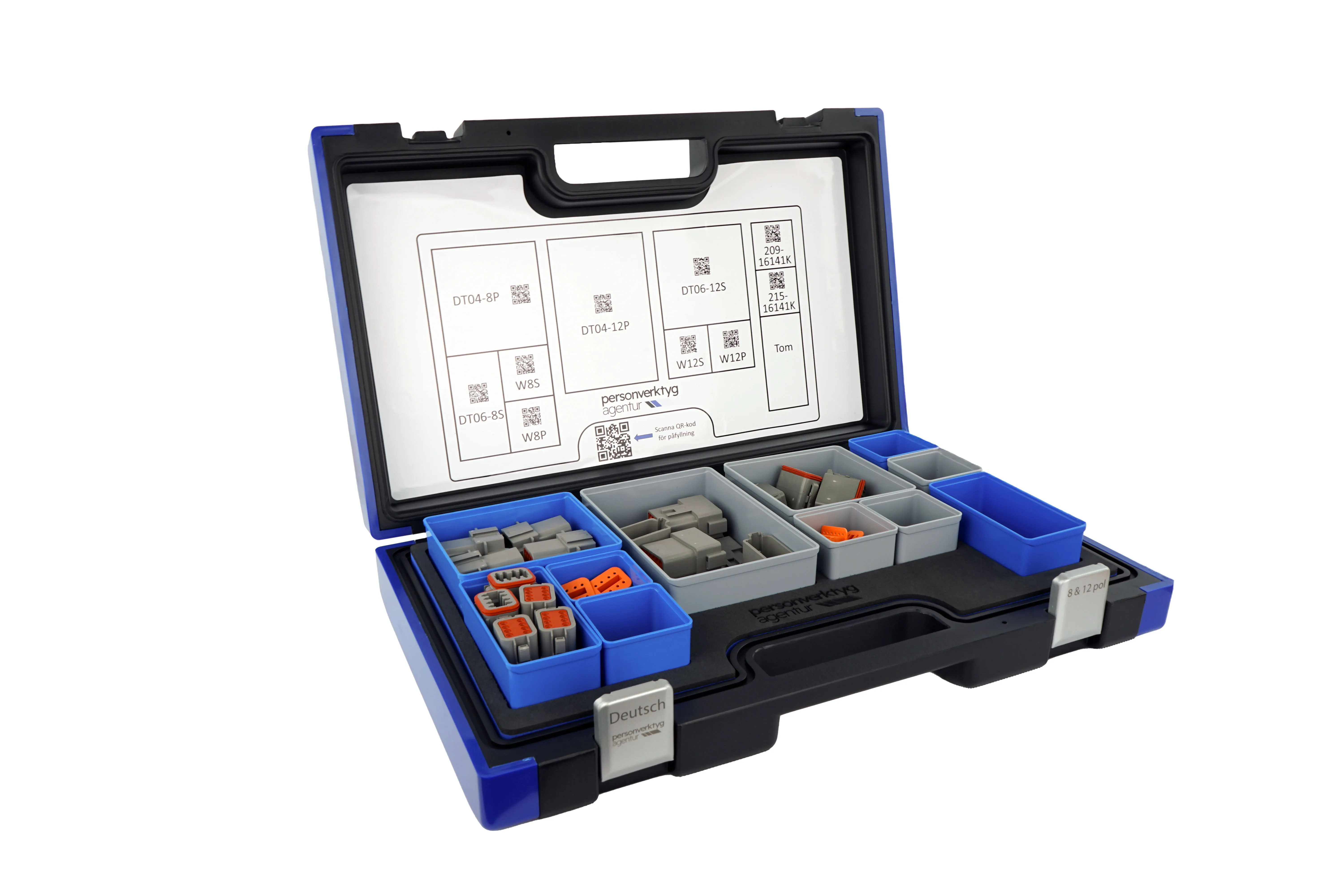 Sortimentslåda Deutsch 8 & 12 pol 440-del