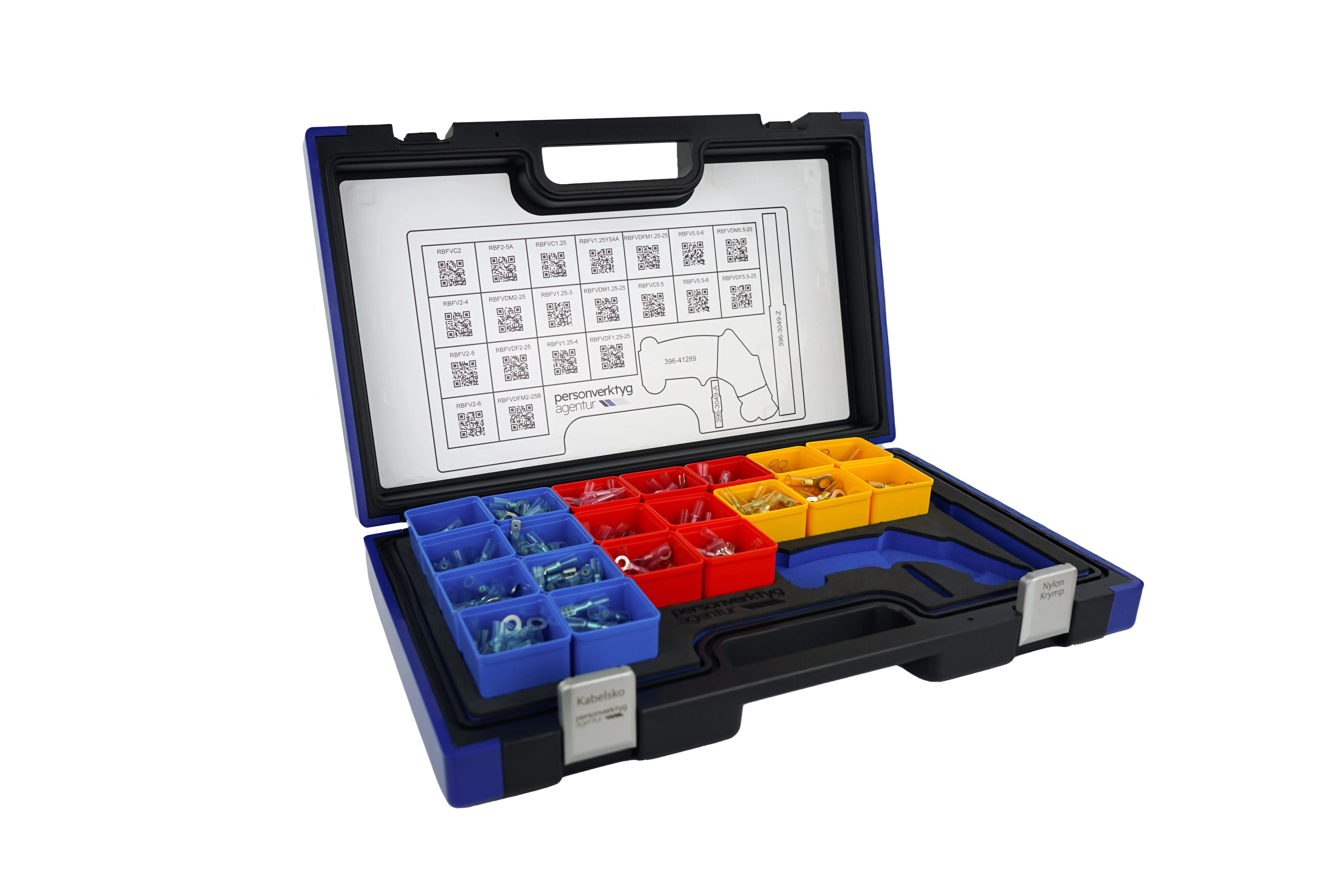 Sortimentslåda kabelskor nylon krymp 800-del