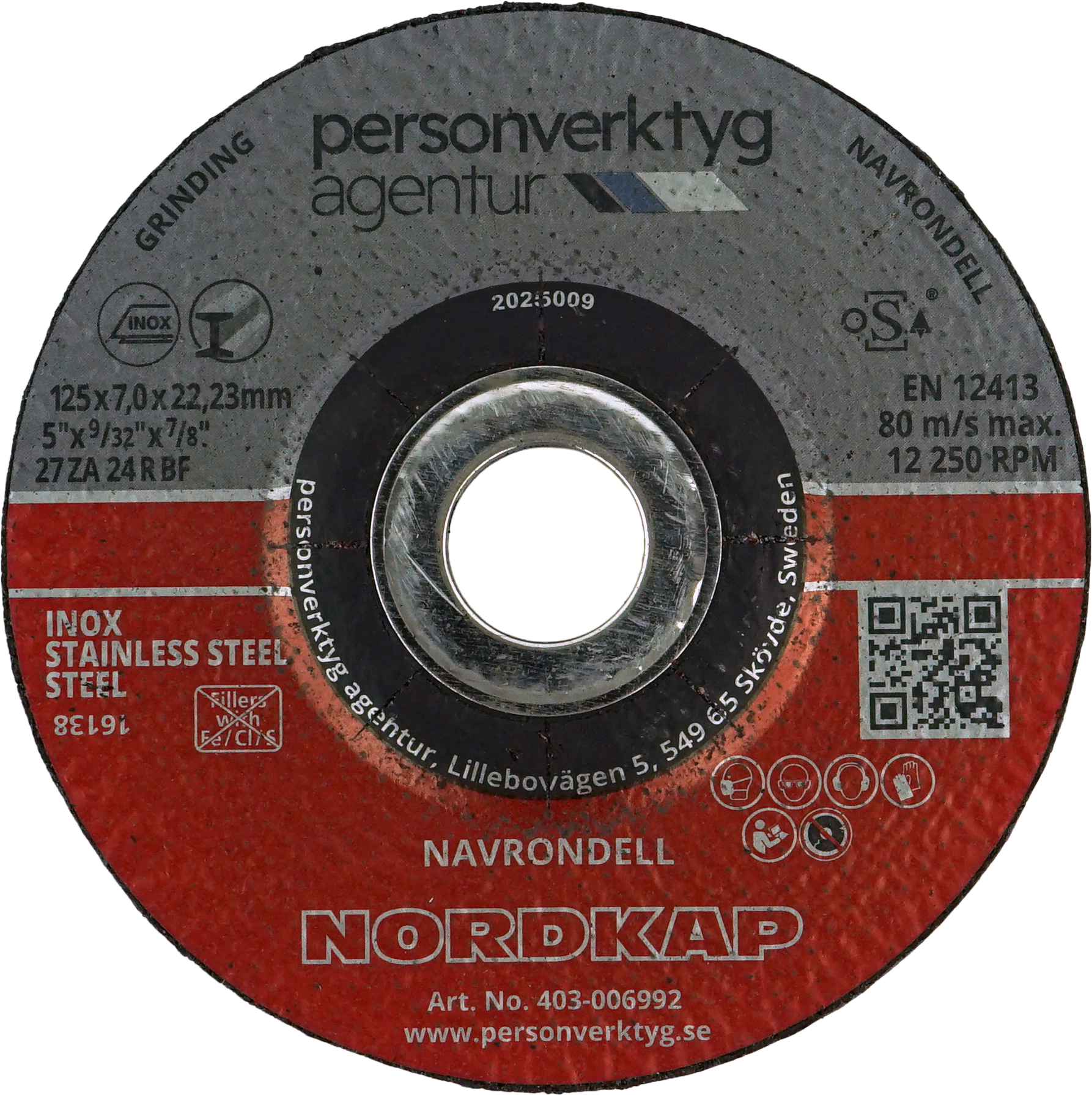 NORDKAP navrondell 125x7,0x22,23 longlife