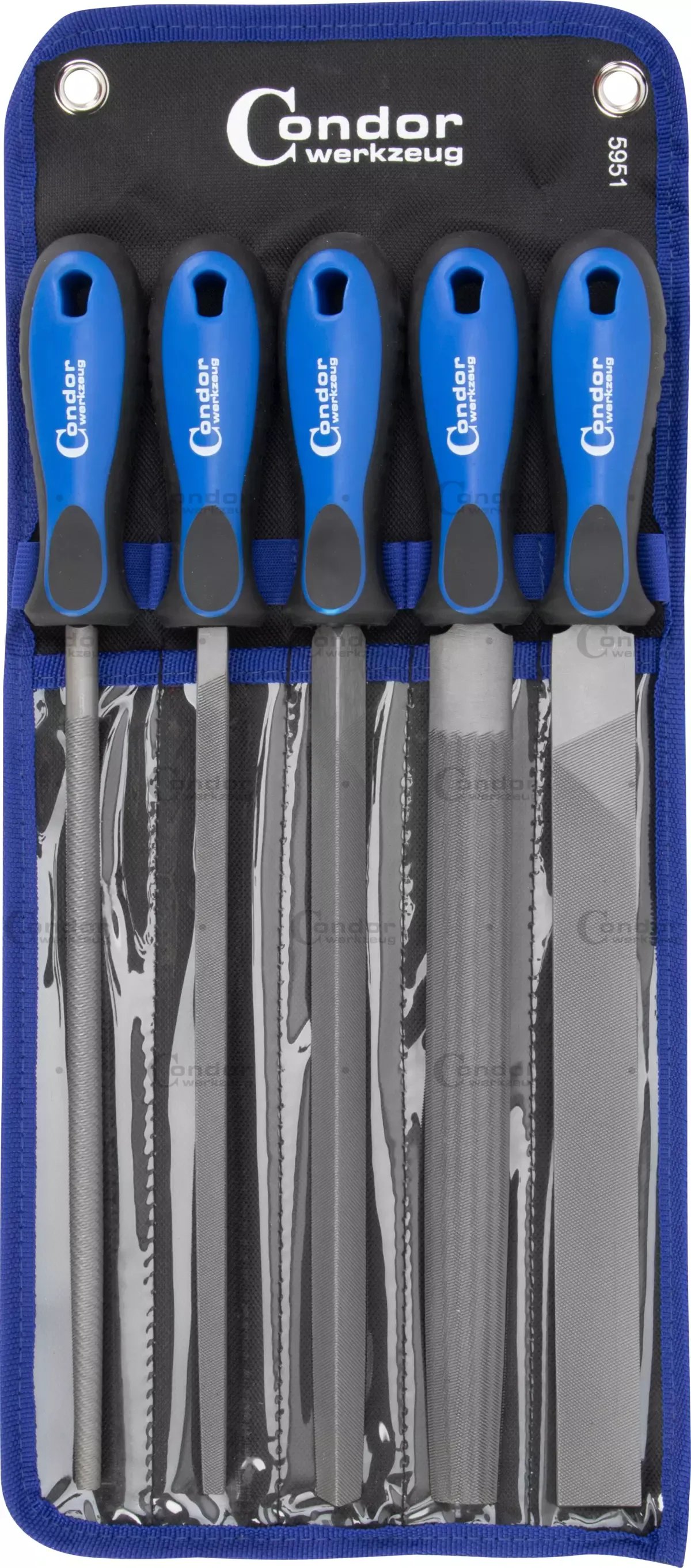 Verkstadsfilset, 250 mm, 5 del.