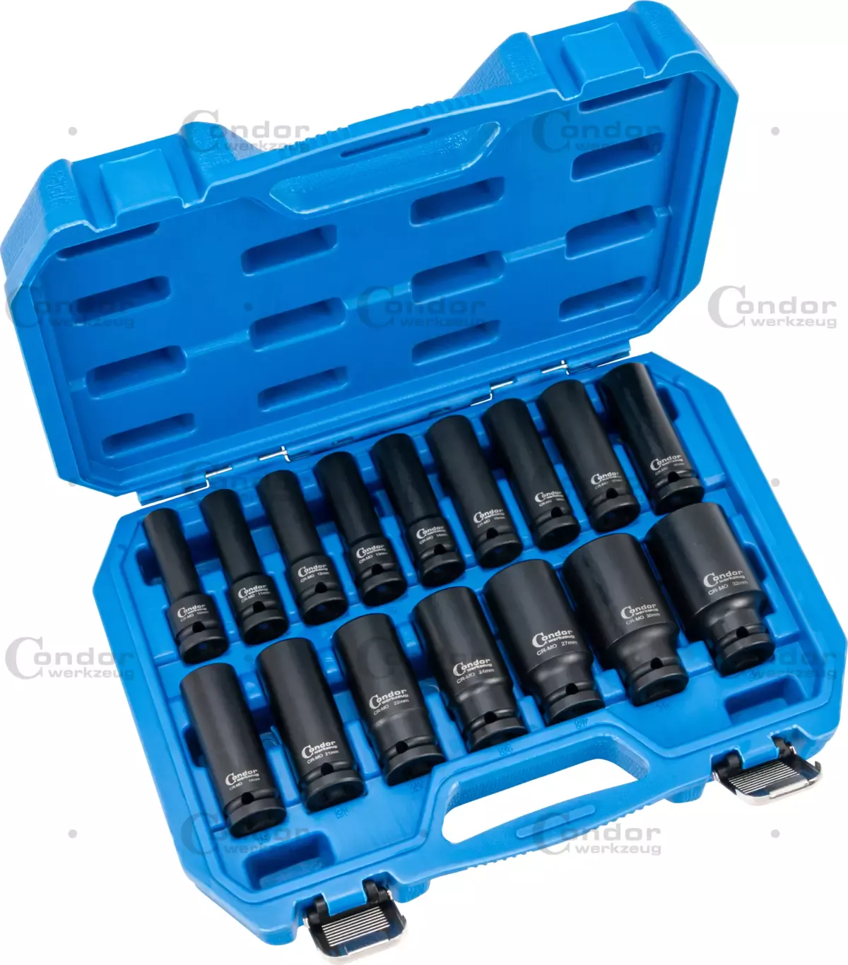 Djup krafthylsset 16 delar 1/2" CrMo 6-kant 10–32 mm