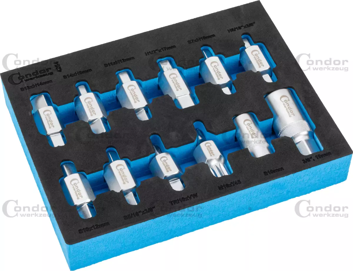 Oljepluggsnyckel Set, 12 del.