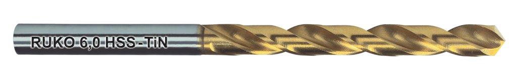 RUKO Spiralborr DIN 338 Typ N, HSS-G TiN