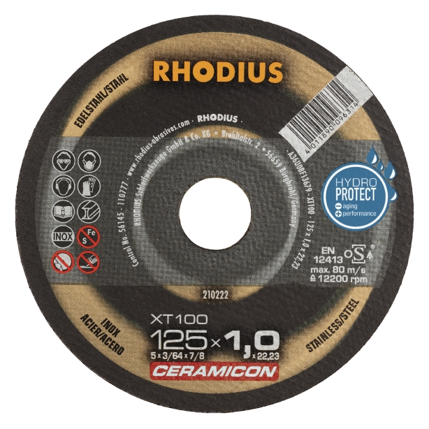 Rhodius kapskiva XT100 Ceramicon INOX