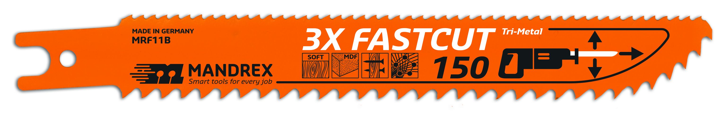 MANDREX 3X-FASTCUT Reciprocating Blade (2st/för)