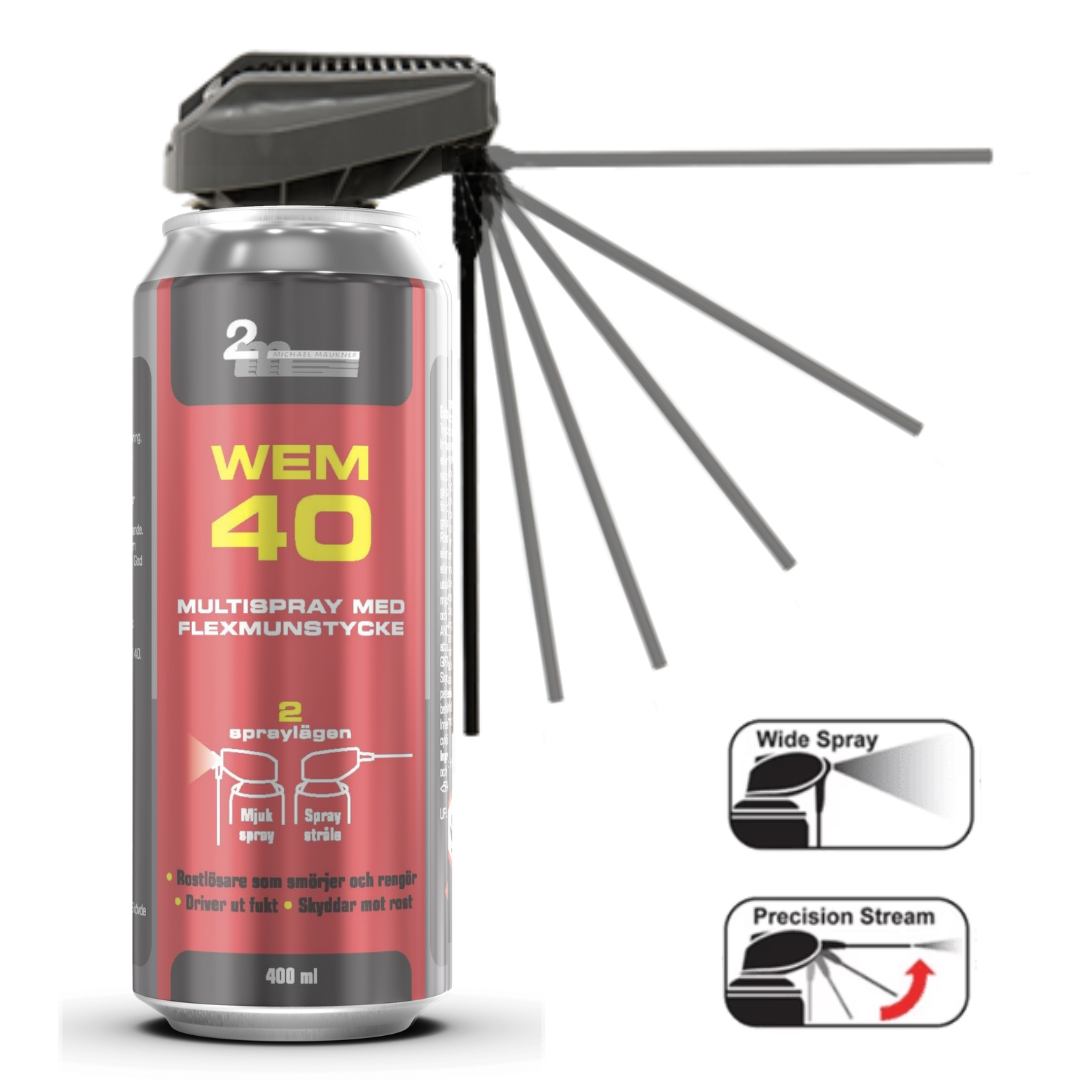 2m Wem 40 Multispray 400ml, Smart Straw