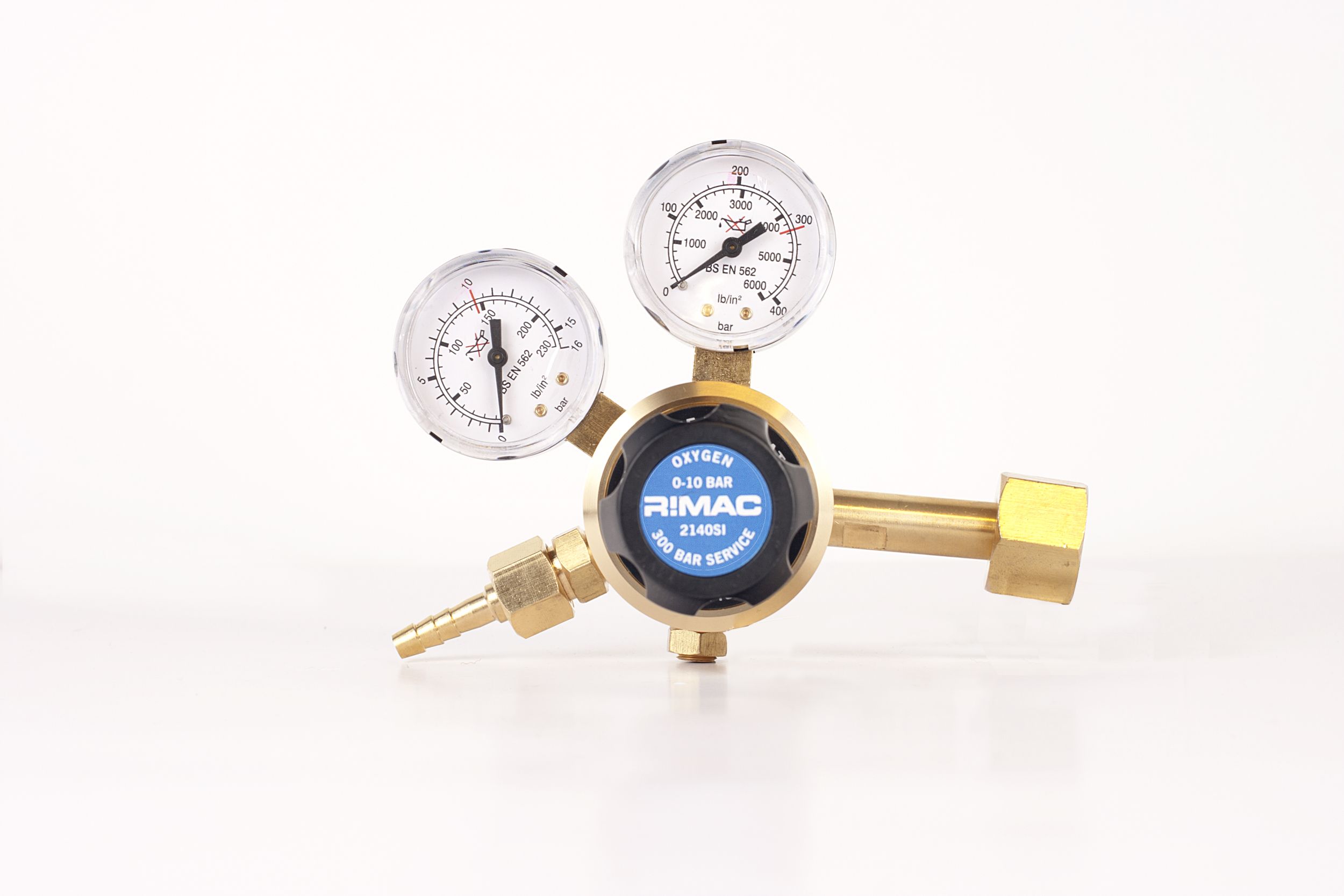 R!mac Gasregulator Oxygen Max Arb.tryck 10 Bar
