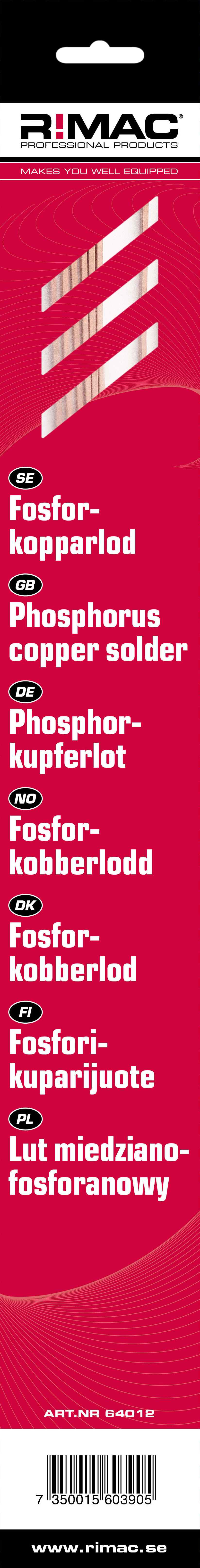 Rimac Sb-pac Fosforkopparlod 5% Silver - 2x2mm/8st
