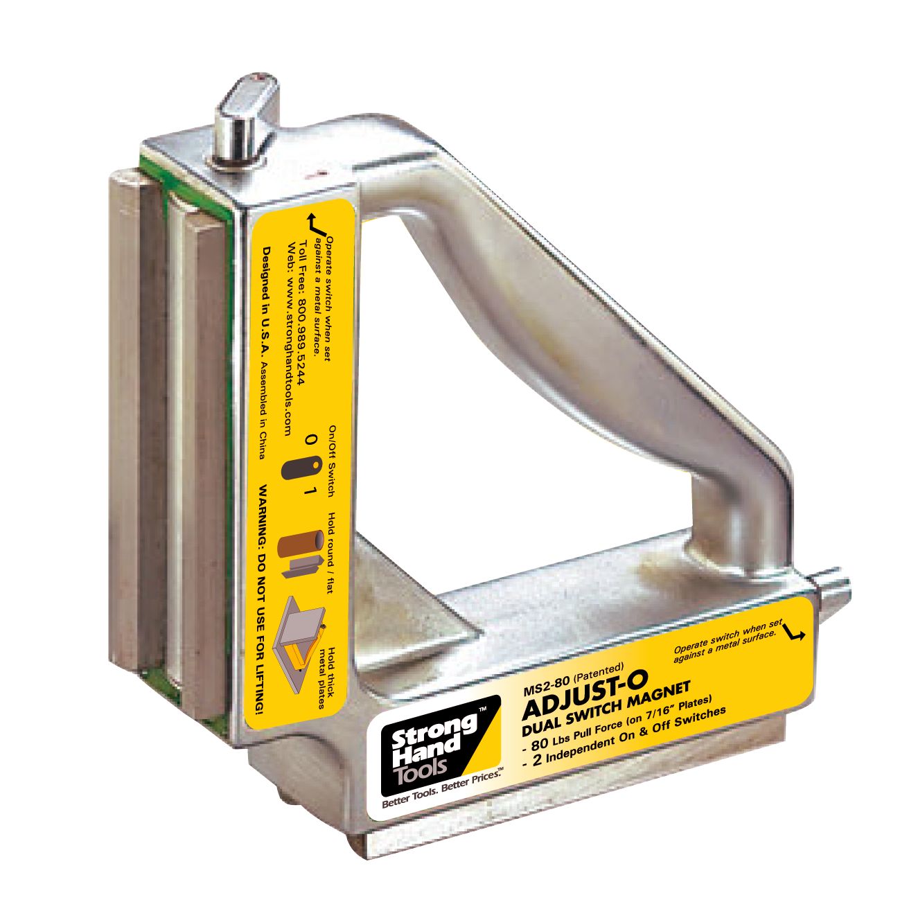 Stronghand Vinkelmagnet Dubbel On/off 90°
