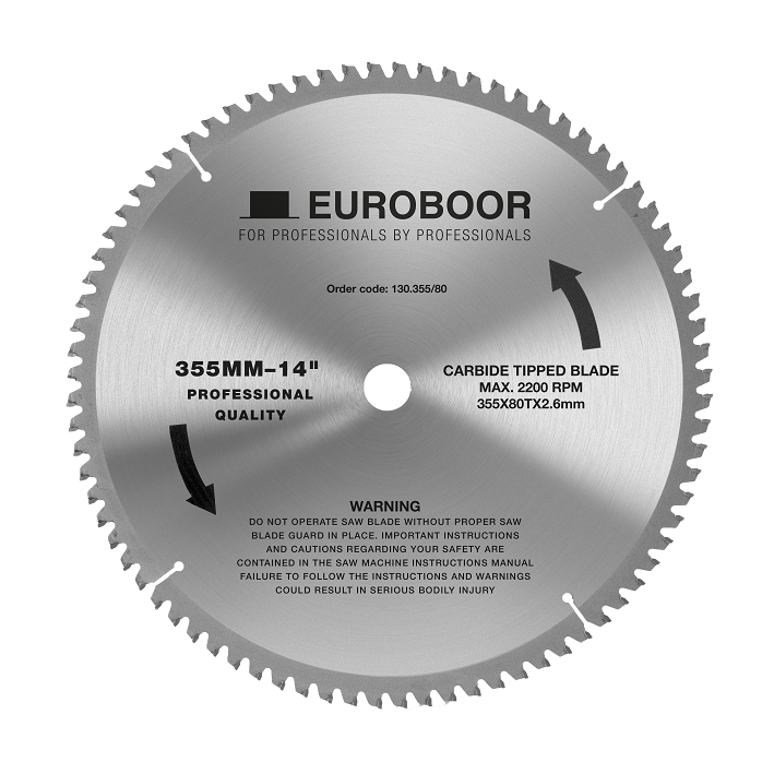Euroboor Sågklinga Hm  Ø355x25,4mm 80t