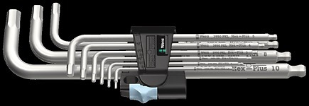 Wera 3950 Pkl/9 L-key Set, Metric, Stainless 3950 Pkl 1 X 1,5x90; 1 X 2,0x101; 1 X 2,5x112; 1 X 3,0x