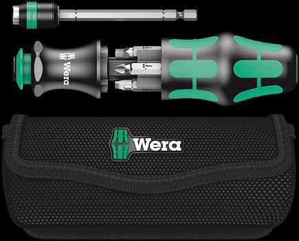 Wera Kraftform Kompakt 26 Combi-driver With Magazine And Pouch 889/4 R 1 X 1/4"x100;851/1 Z Ph 1 X P