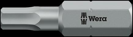 Wera 840/1 Z Hex-plus Bo Sw 5,0 X 25 Mm Bits For Hex Socket Screw, Tamper Resistant 5.0x25